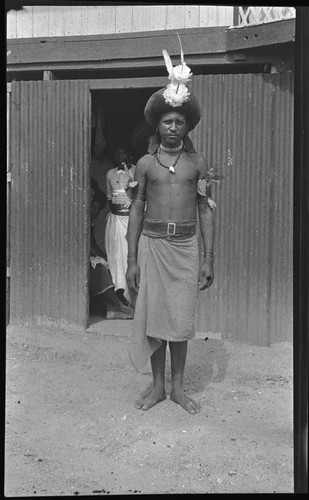 Man with head piece