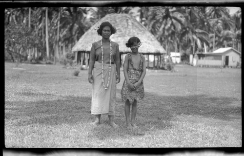 Portrait of woman and girl