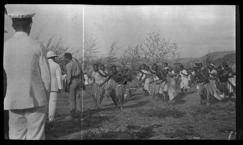 Men of Mambare area dancing