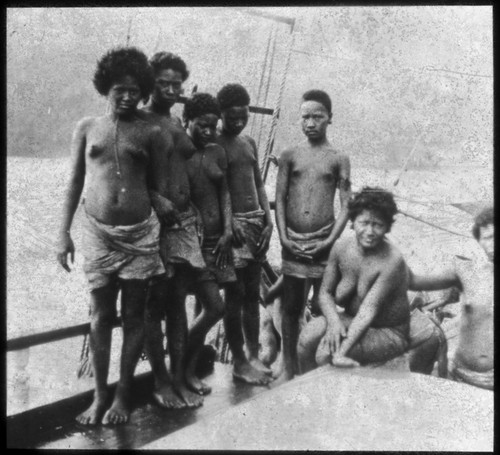 Group of women on a ship