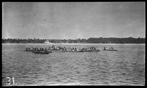 People in canoes