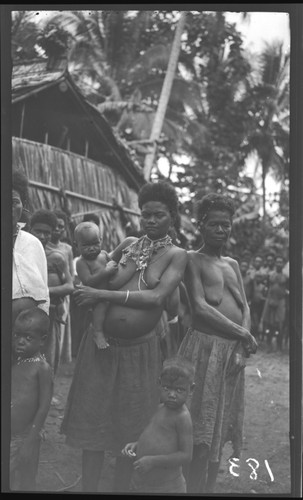 Portrait of two women and children, in Ulawa