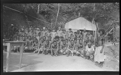 Portrait of large group of men