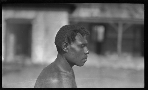 Portrait of a man, from profile