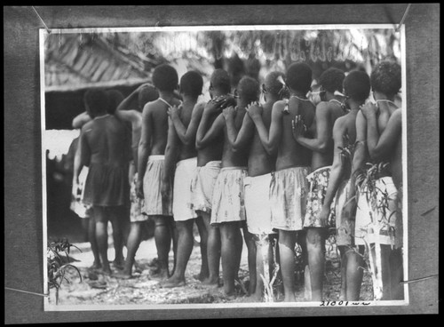 Group of young individuals lined up