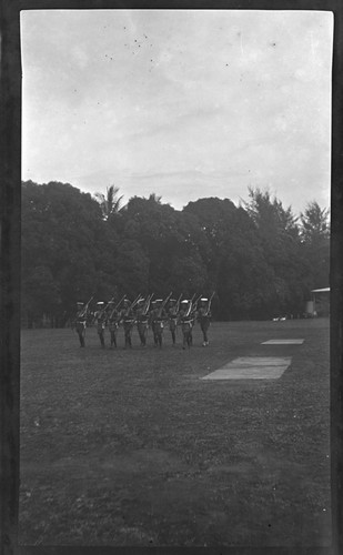 Policemen in formation