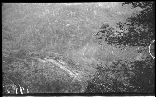 Long-shot of Beka, a village in the mountains of Central Province