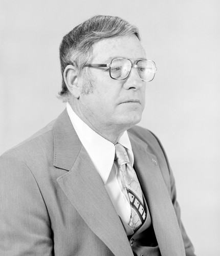 Herman D. Johnson, the Vice Chancellor for Finance Management at UCSD. He was also secretary/treasurer of the UCSD emeriti association. December 8, 1978