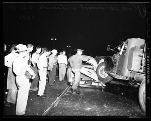 Accident--auto versus truck, 1951