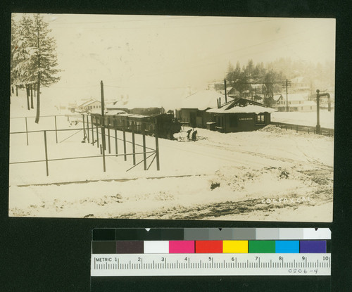 [Clearing the snow from train tracks, Colfax, Calif.]