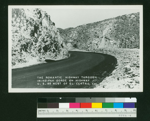 The Romantic Highway Through In-Ko-Pah Gorge on Highway U.S. 80 West of El Centro, Cal