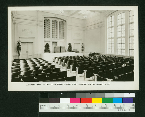 Assembly Hall - Christian Science Benevolent Association on Pacific Coast