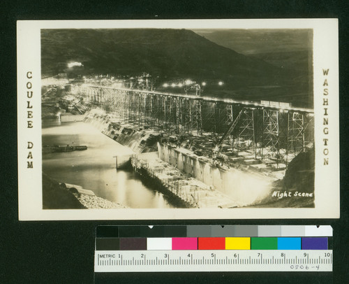 Coulee Dam Washington Night Scene