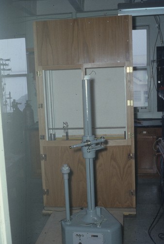 Carbon dioxide measuring equipment in Charles D. Keeling's laboratory on the campus of Scripps Institution of Oceanography. November 1958