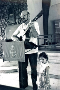Missionary Jens Christian Olesen and daughter, Jenny Padillo Olesen, Ascension Lutheran Church