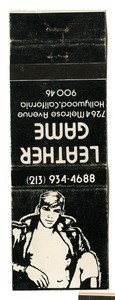 Leather Game matchbook cover