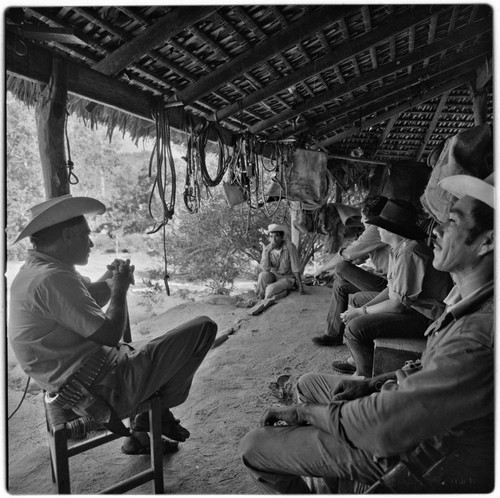 The corredor, a roofed and open-air porch, at Rancho La Victoria in the Cape Sierra