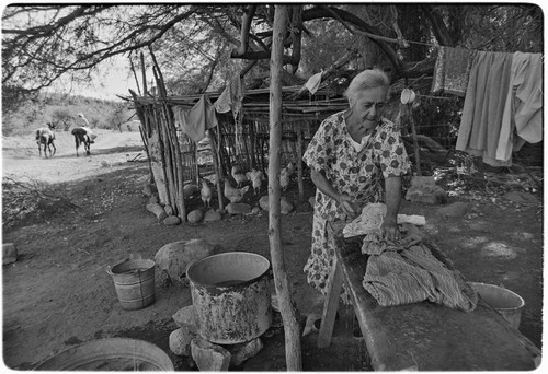 Washing clothes at Rancho San Martín