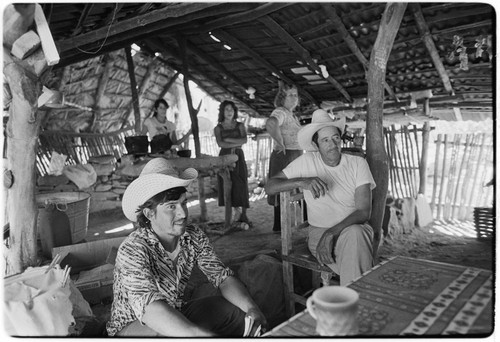 The corredor, a roofed and open-air porch, at Rancho La Vinorama