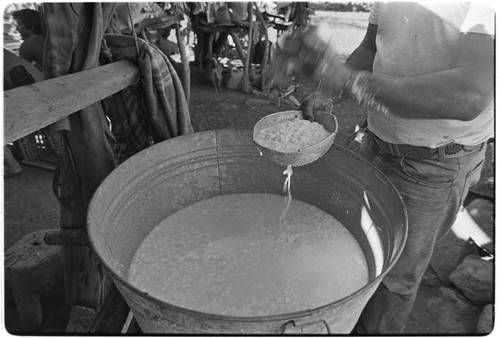 Enrique Villavicencio Murillo making cheese at Rancho El Cerro