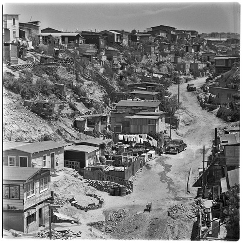A canyon in the western sector of Tijuana, typical of the irregular settlements of the city
