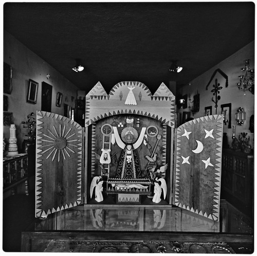 Retablo on display in a home furnishings shop