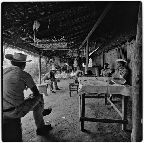 The corredor, a roofed and open-air porch, at Rancho La Victoria in the Cape Sierra