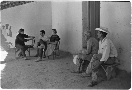 The corredor, a roofed and open-air porch, at Rancho San Nicolás