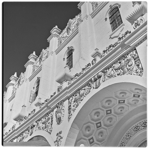 Architectural detail of the Frontón Palace