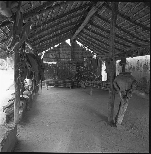 The corredor, a roofed and open-air porch, at Rancho San Martín