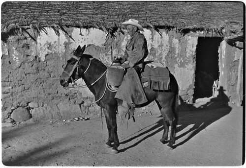 Rider in traditional riding and saddle gear at Rancho San Martín