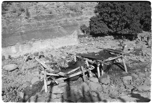 Leather tanning vats at Rancho San Gregorio