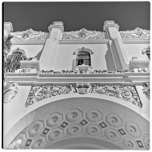 Architectural detail of the Frontón Palace