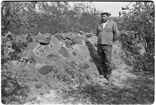 Chato Espinosa at the muralla at San Ignacio