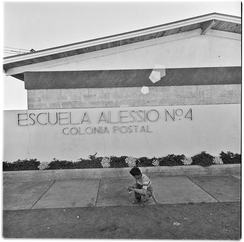 Exterior of the Alessio School Number 4, Colonia Postal