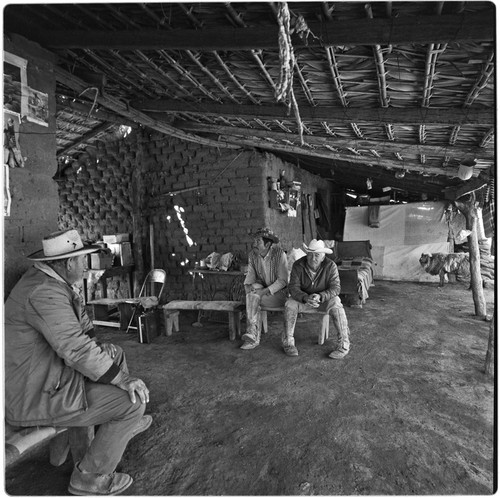 The corredor, a roofed and open-air porch, at Rancho San Francisco