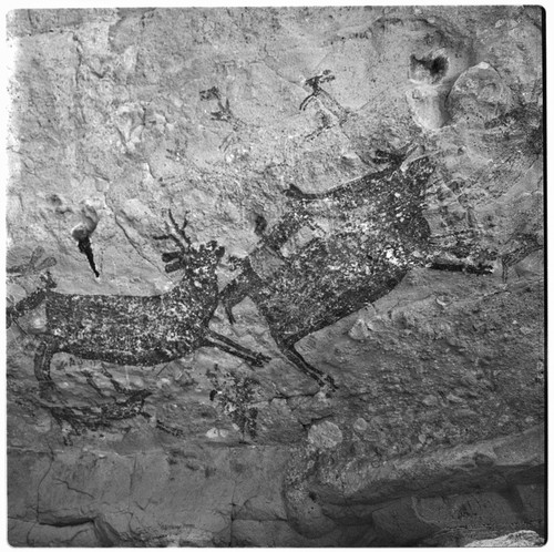 Cave with rock art at Boca de San Julio where Cañada de San Julio joins Arroyo San Nicolás