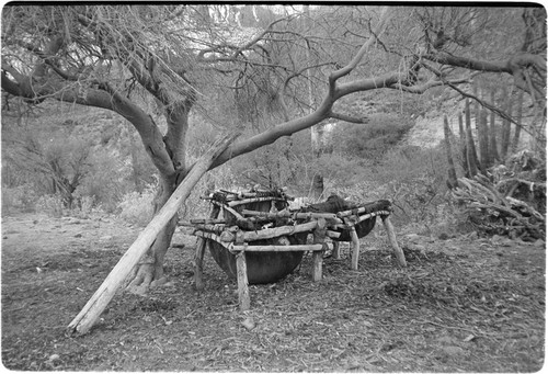 Leather tanning vats at Rancho San Nicolás