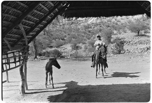 The corredor, a roofed and open-air porch, at Rancho La Soledad