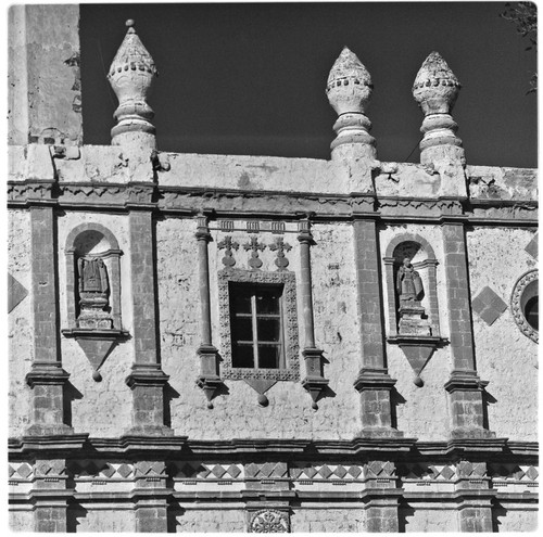 Exterior architectural details at Misión San Ignacio