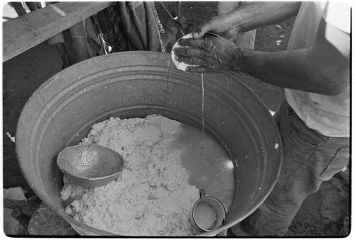 Enrique Villavicencio Murillo making cheese at Rancho El Cerro