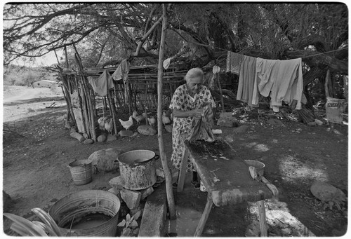 Washing clothes at Rancho San Martín