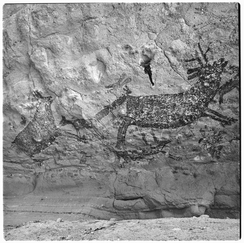 Cave with rock art at Boca de San Julio where Cañada de San Julio joins Arroyo San Nicolás