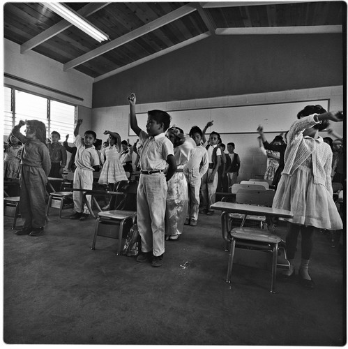 In the classroom at Alessio School Number 4, Colonia Postal