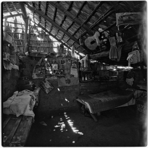 Interior of ranch house at Rancho San Francisco, owned by Buenaventura Arce