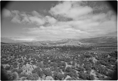 View north to San José from pass at head of La Arenosa