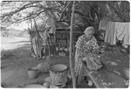 Washing clothes at Rancho San Martín