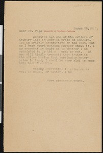 Hamlin Garland, letter, 1912-03-25, to Walter Hines Page