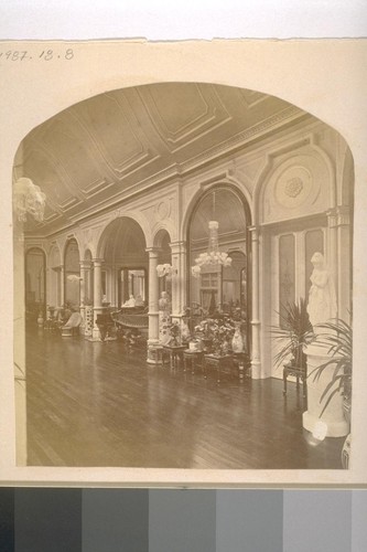 [Hallway. Estate of W.C. Ralston, Belmont, California.]