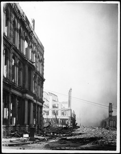 San Francisco earthquake damage, showing Sansome Street, 1906